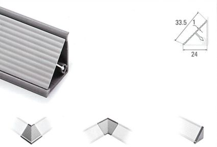 Copete de Aluminio Triangular Rallado Copete de Aluminio Triangular Rallado
