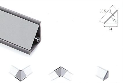 Copete de Aluminio Triangular Rallado Copete de Aluminio Triangular Rallado