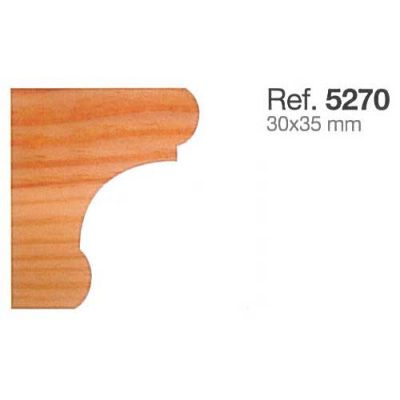 Moldura de Madera Cornisa de 30x35