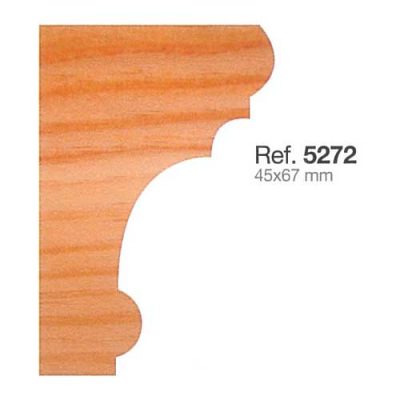 Moldura de Madera Cornisa de 45x67