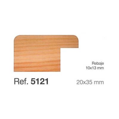 Moldura Rechapada con Rebaje de 10x13