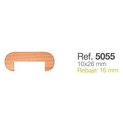 Moldura de Madera Cubrecantos de 16 mm. a dos lados