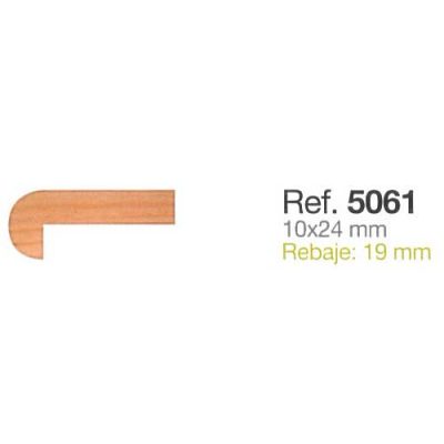 Moldura de Madera Cubrecantos de 19 mm. a un lado